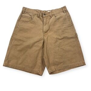 Berne Shorts Men's Size 34 Brown Carpenter Duck Canvas Relaxed Outdoor Vintage
